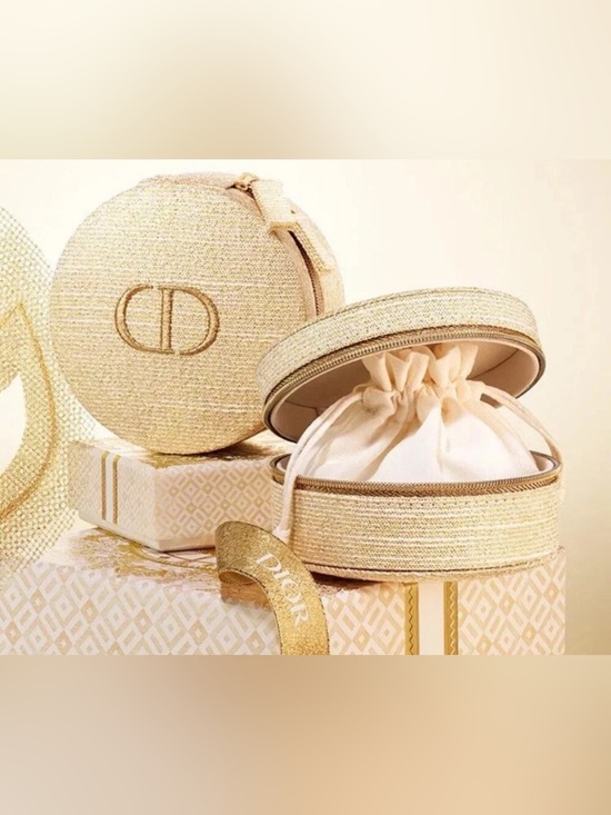 Dior Handbags - Dior Gold Glitter Jewelry Pouch Makeup Case